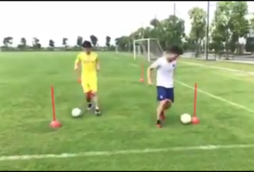 VIDEO: Văn Đức và Đình Trọng tập chạy với bóng sau chấn thương