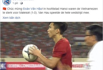 Heerenveen gửi thông điệp đặc biệt tới Văn Hậu