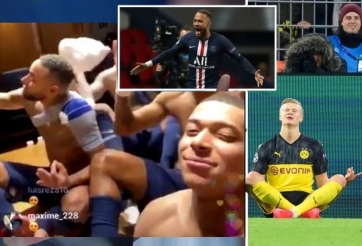 VIDEO: Neymar, Mbappe và đồng đội chế nhạo Haaland sau trận PSG vs Dortmund