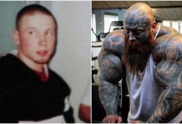 Lực sĩ đáng sợ nhất thế giới: Xăm mặt để sa ngã rồi xăm kín người để hoàn lương