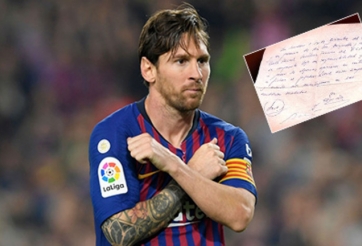 Số phận đặc biệt của tờ giấy ăn Barca dùng ký hợp đồng với Messi