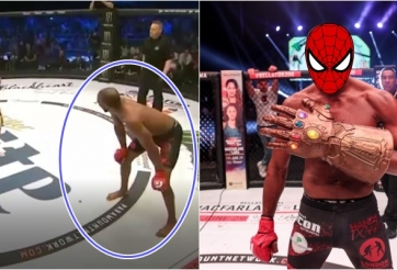 Võ sĩ 'Người Nhện' hạ đối thủ mặc váy để đoạt găng tay vô cực