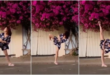 VIDEO: Hotgirl váy ngắn tung cước quá đà khiến dân mạng 'hú vía'