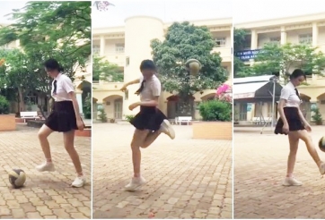 VIDEO: Nữ sinh váy ngắn gắp bóng khiến dân mạng đứng ngồi không yên