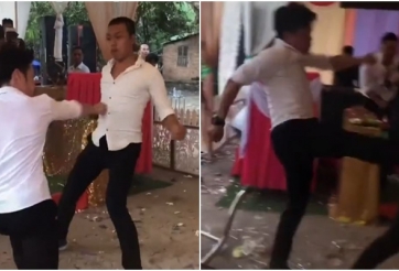 VIDEO: Chán ăn cỗ, chú rể giỏi võ thuật cho cả đám cưới 'ăn đòn'