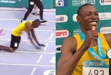 VIDEO: VĐV chạy bằng tay giành HCB khiến dân mạng khâm phục