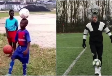 VIDEO: 2 cách để vừa tâng bóng bằng chân vừa giữ bóng bằng đầu