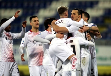 Ibrahimovic lập cú đúp củng cố ngôi đầu cho AC Milan