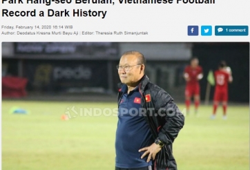 Báo Indonesia 'trù ẻo' HLV Park Hang Seo và ĐT Việt Nam