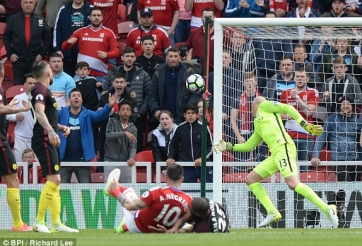 Middlesbrough cầm hòa Man City trong trận cầu hấp dẫn