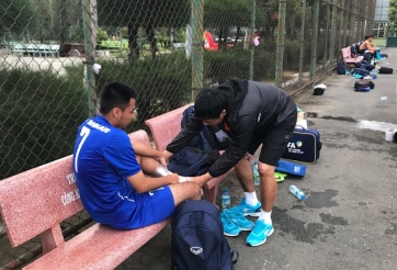 Đức Huy gặp chấn thương hi hữu trong buổi tập U22 Việt Nam