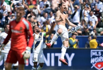 Ibrahimovic lập 2 siêu phẩm trong ngày ra mắt LA Galaxy
