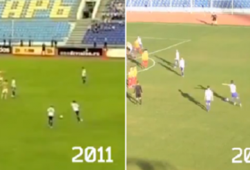 VIDEO: Một cầu thủ ghi 2 bàn thắng giống hệt nhau sau 7 năm