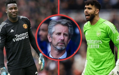 Huyền thoại MU gây sốc với nhận định về Raya và Onana