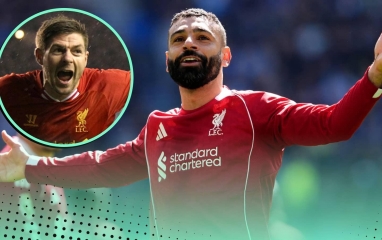Salah san bằng kỷ lục của Steven Gerrard tại Liverpool