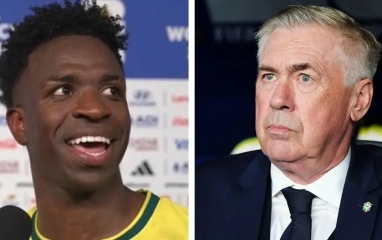 Vinicius bật mí lời hứa với Ancelotti sau cú đúp cho Brazil