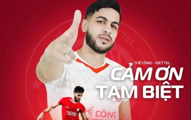 CHÍNH THỨC: Ngoại binh ghi 27 bàn chia tay Thể Công - Viettel