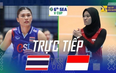 Trực tiếp bóng chuyền nữ Thái Lan vs Indonesia, 16h30 hôm nay 8/8