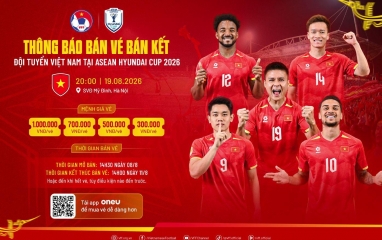Vé bán kết AFF Cup của ĐT Việt Nam bán khi nào, giá bao nhiêu?