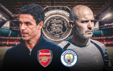 Trực tiếp Arsenal vs Man City, 21h00 hôm nay 16/08 - Chung kết Siêu cúp Anh