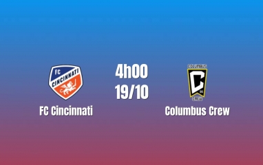 Nhận định FC Cincinnati vs Columbus Crew: Khó phân thắng bại, 4h00 ngày 19/10/2026