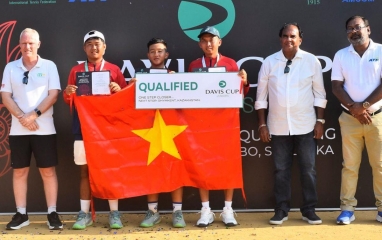 Sao trẻ tỏa sáng, quần vợt Việt Nam tiến sát Vòng chung kết Davis Cup