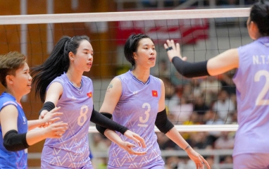 Bóng chuyền nữ Việt Nam thắng siêu đậm trận ra quân AVC Cup 2026
