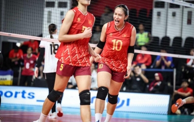 Bóng chuyền nữ Việt Nam thắng đậm trận ra quân giải U18 Đông Nam Á
