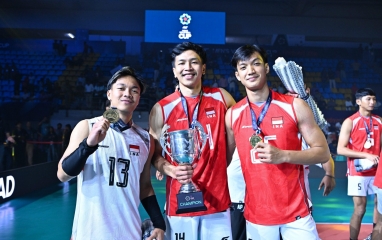 Thắng gọn Hàn Quốc, bóng chuyền nam Indonesia lần đầu vô địch AVC Cup