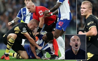Xô xát trong đường hầm sau trận Man City thắng Porto