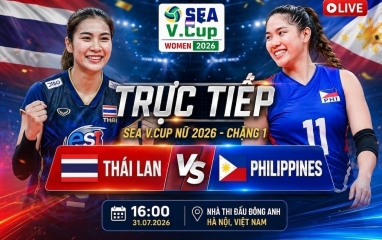 Bóng chuyền nữ Thái Lan chật vật vượt ải Philippines sau màn rượt đuổi 5 set
