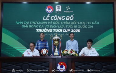 Tập đoàn Trường Tươi là nhà tài trợ chính Giải U16 Quốc gia trong ba năm