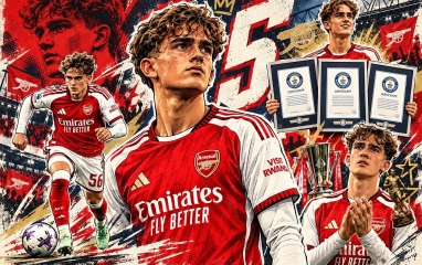 Chưa tròn 17 tuổi, viên ngọc cực hay của Arsenal đã nhận 3 kỷ lục Guinness