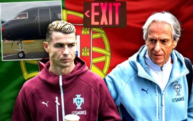 CĐV Bồ Đào Nha đồng loạt réo tên HLV Jesus khi Ronaldo rời tuyển