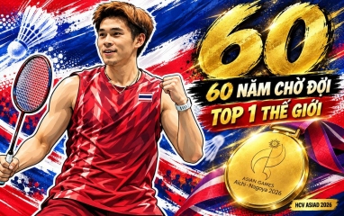 Ngôi sao Thái Lan đưa cầu lông xứ chùa Vàng trở lại đỉnh cao ASIAD sau 60 năm