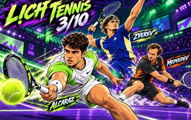 Lịch thi đấu và kết quả tennis hôm nay 3/10: Alcaraz, Zverev khuấy động China Open và Japan Open