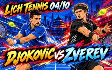 Lịch thi đấu tennis hôm nay 4/10: Tâm điểm Djokovic vs Zverev, ATP China 2026