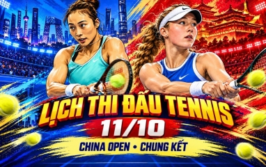 Lịch thi đấu tennis hôm nay 11/10: Chung kết WTA Bắc Kinh, vòng 3 ATP Thượng Hải