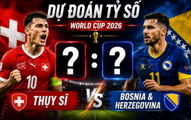 Dự đoán tỷ số Thụy Sĩ vs Bosnia & Herzegovina: Con số gây sốc