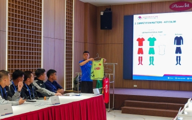 Họp kỹ thuật trận giao hữu quốc tế giữa Việt Nam vs Myanmar