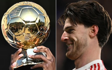 Declan Rice bất ngờ gọi tên chủ nhân Quả bóng vàng 2026