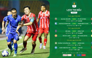 Lịch thi đấu vòng 15 giải hạng Nhất: Nghẹt thở!