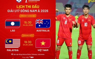Lịch thi đấu chung kết U17 Đông Nam Á 2026