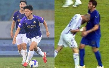 Cầu thủ V.League nhận thẻ đỏ vì 'thiết đầu công' kiểu Zidane