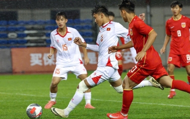 U16 Việt Nam thua cả 3 trận giải quốc tế ở Trung Quốc với 2 bàn thắng