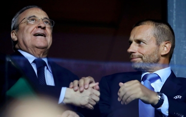 Chủ tịch UEFA 'kết bạn' với Florentino Perez