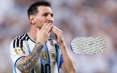 Một từ bị gạch trong thư tay Messi khiến cả thế giới tranh luận