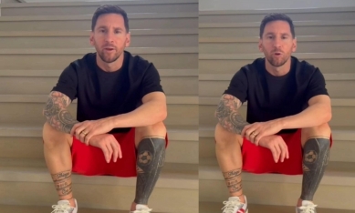 Messi ngồi cầu thang xin lỗi người hâm mộ