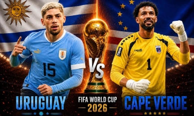 Trực tiếp bóng đá Uruguay vs Cape Verde, 5h00 hôm nay 22/6