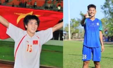 Quang Hải động viên con trai khi bị loại khỏi tuyển Việt Nam